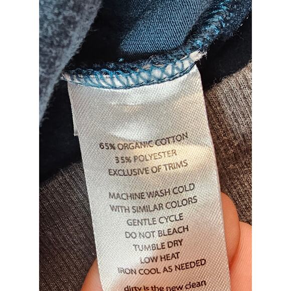 Toad & Co Intermosso Hooded pocket Dress organic cotton teal blue EUC XS lounge - Picture 7 of 10